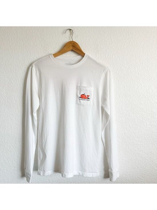 Vineyard Vines Other - Vineyard Vines Youth Large Halloween Fall Pumpkin Whale Graphic Long Sleeve Tee